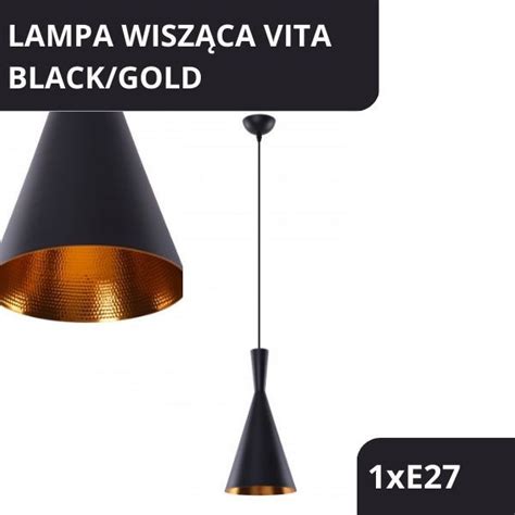 Lampa Wisz Ca Vita Black Gold