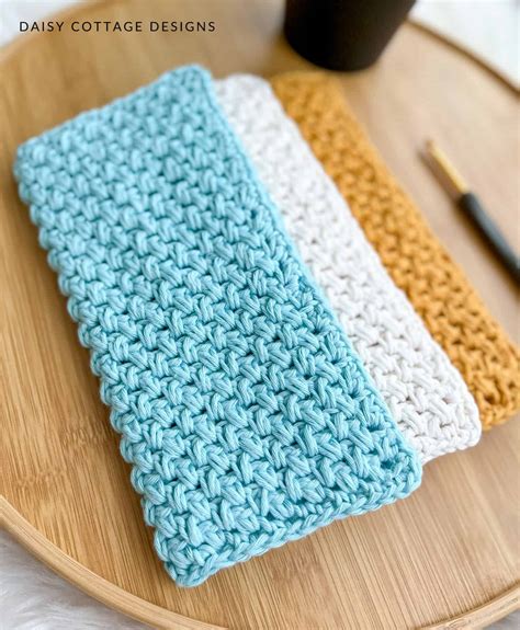 Easy Crochet Dishcloth Patterns Beginner Friendly Daisy Cottage