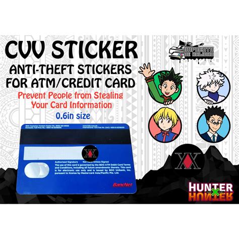 Hunterxhunter Skin Card Sticker Vinyl Debit Atm Beep Card Sticker Skin