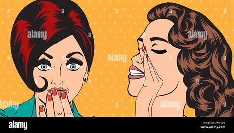 Pop Art Retro Women In Comics Style That Gossip Stock Vector Image