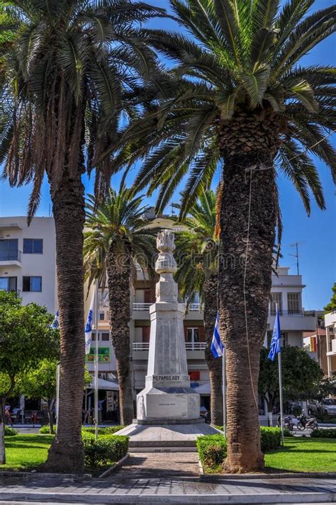 Eleftherias Square Is The Main Square Of Kos Town At Night Editorial