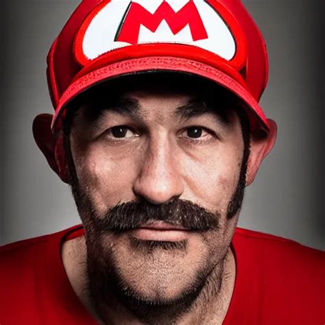 Professional Corporate Portrait Of Mario Wearing His Stable Diffusion