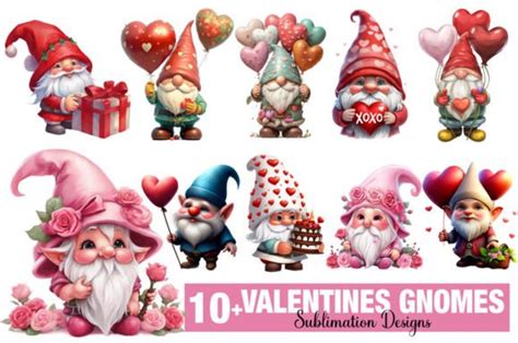 Valentines Gnomes Sublimation Bundle Graphic By Shipna2005 Creative