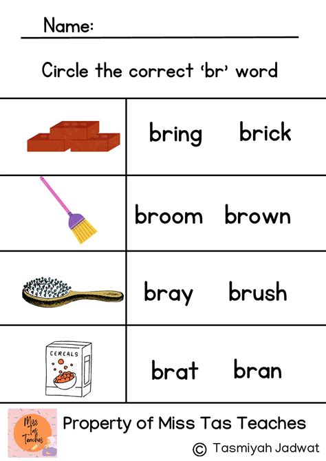 Br Phonic Worksheet Teacha