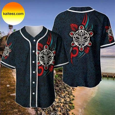 Puerto Rico Logo Pattern Baseball Jersey - Kaiteez