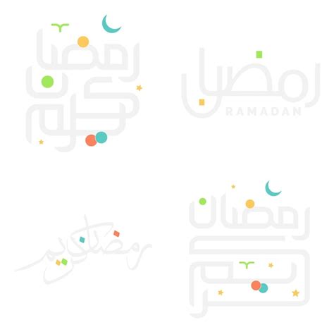 Ramadan Kareem Calligraphie Arabe Design Vector Illustration Pour