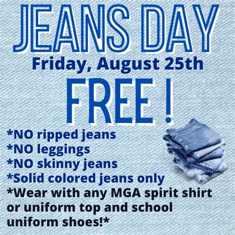 Free Jeans Day Friday News And Announcements