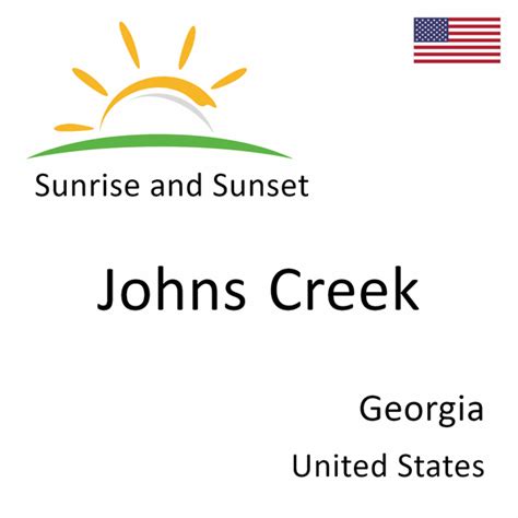 Sunrise And Sunset Times In Johns Creek Georgia United States