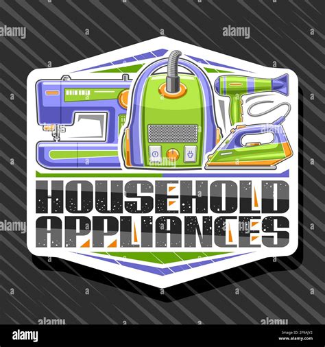 Vector Logo For Household Appliances White Decorative Sign Board With