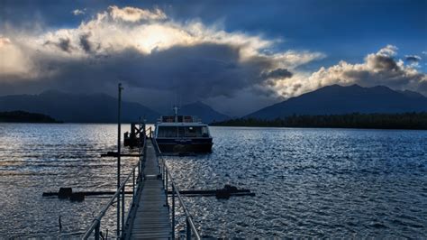 4K Water Jetty Mountains Sky Clouds Nature Trey Ratcliff HD