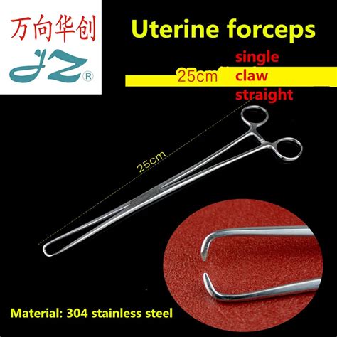 Jz Obstetrics Gynecology Surgical Instrument Medical Uterine Cervical Gripper Forceps Single