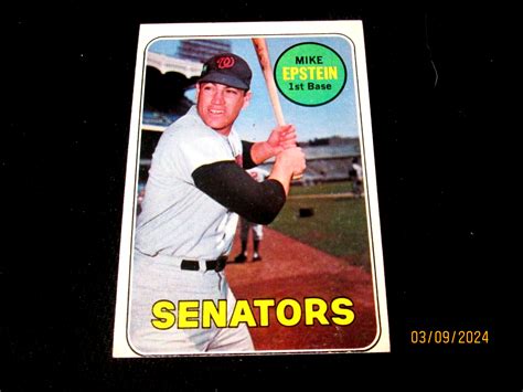 Topps Mike Epstein Washington Senators Nm Mint Off Center