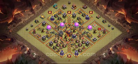 Best Anti 3 Stars War Base Th10 With Link Hybrid 2024 Town Hall