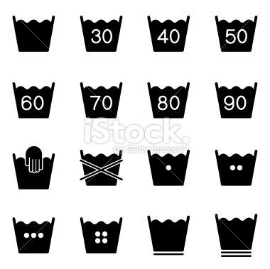 Vector File of Laundry Care Symbols Set 1 related vector icons for ...