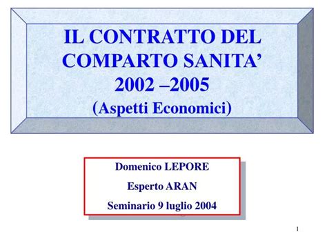 Ppt Il Contratto Del Comparto Sanita Aspetti Economici