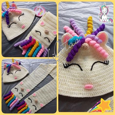 Bufanda Y Gorro De Unicornio Tejido A Crochet Crochet Necklace