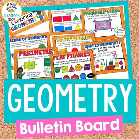 Geometry Bulletin Board- 2D & 3D Shapes, Symmetry, Parallel Lines, Congruent Shapes, and MORE ...