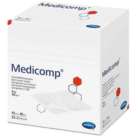 Medicomp Gaaskompres NW Steriel 4 Laags 10x10cm 50 Stuks Merkala Nl