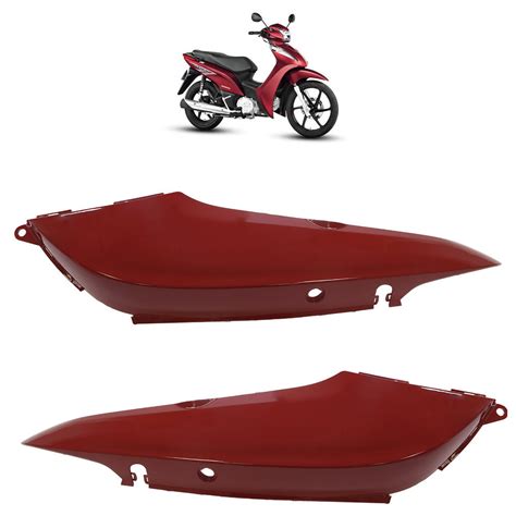 Par Tampa Lateral Biz 125 2011 2012 Vermelho Shopee Brasil