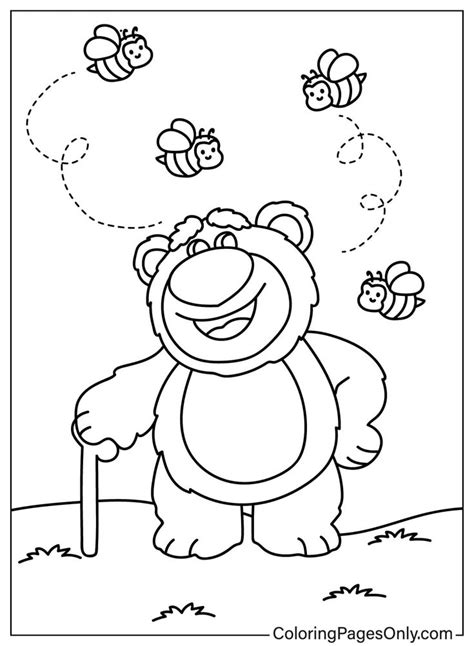 Lotso Bear Coloring Pages Coloringpagesonly In Bear