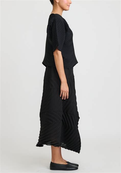 Issey Miyake Sequence Pleats Skirt In Black Santa Fe Dry Goods