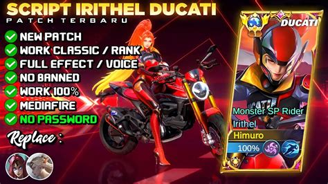 New Script Skin Irithel Ducati No Password Full Effect Voice