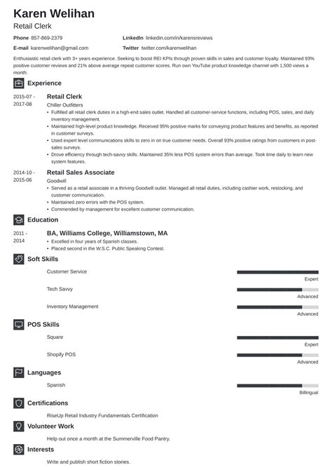 Retail Resume Examples Skills And Experience For 2024