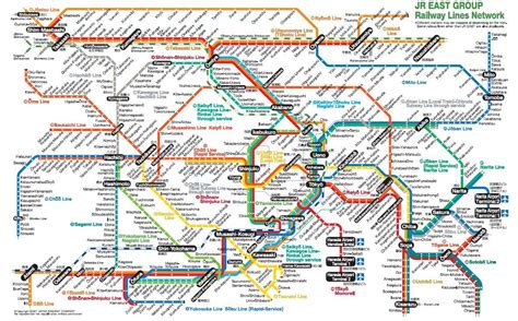 Tokyo JR map - Tokyo JR station map (Kantō - Japan)