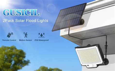 GUSICIL Solar Outdoor Lights Waterproof 228led Solar Motion Sensor