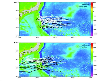 Mesoscale Eddy Trajectories A Mesoscale Eddy Trajectories That