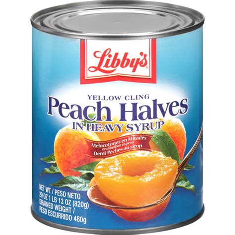 Libby S® Yellow Cling Peach Halves In Heavy Syrup 29 Oz Can Provisiones Selectos