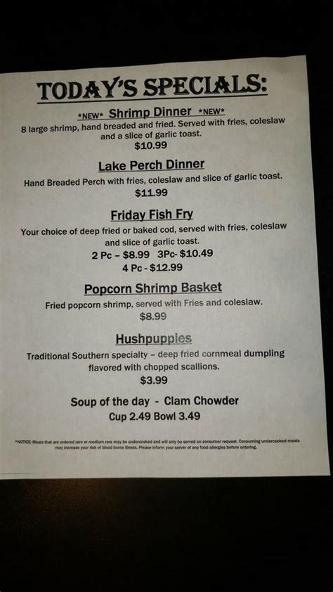 Menu at Tower Lanes pub & bar, Beaver Dam