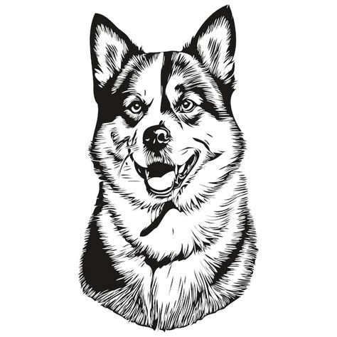 Premium Vector Akita Dog Ink Sketch Drawing Vintage Tattoo Or T Shirt