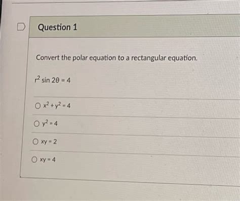 Answered Convert The Polar Equation To A Bartleby