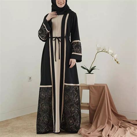 Jual Abaya Gamis Polos Hitam Maxi Dress Arab Turkey Dubai Bahan