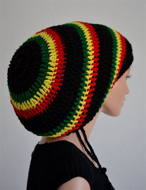 Crochet Rasta Tam Unisex Dreadlocks Hat Bob Marley Crochet