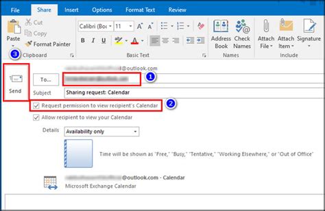 Request Calendar Access In Outlook [ask For Permission]