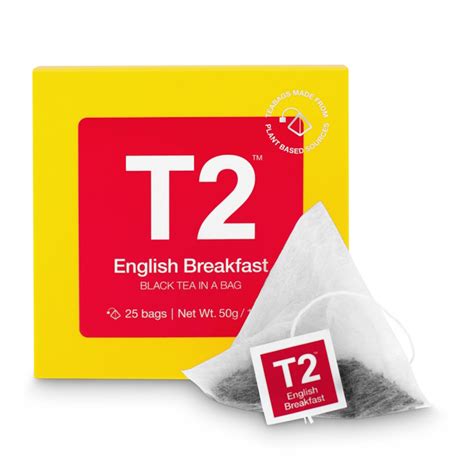 T2 English Breakfast Tea Bag Cube 25 Pack Choice Pharmacy