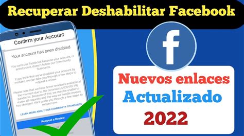 C Mo Recuperar La Cuenta De Facebook Deshabilitada Su Cuenta Ha