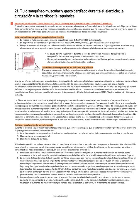SOLUTION 21 Flujo Sangu Neo Muscular Y Gasto Card Aco Durante El