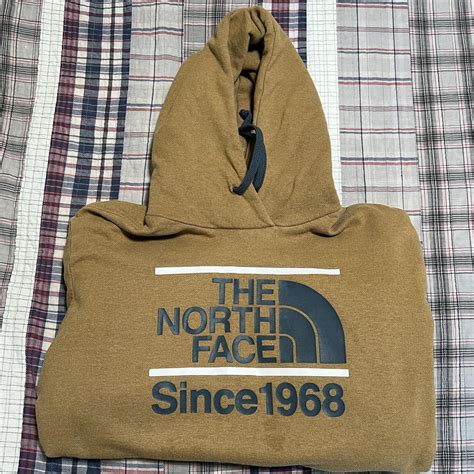 North Face Brown Hoodie Depop