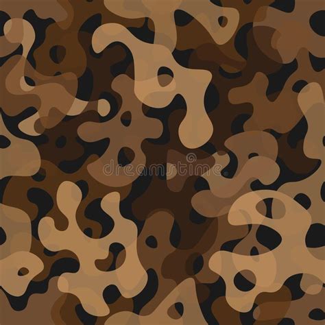 Camouflage Background Seamless Pattern With Polka Dot Stripes Black