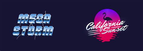 Retro neon logo collection. + (9 free logo) on Behance