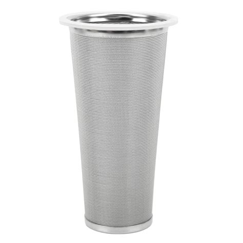 304 Stainless Steel Cold Brew Coffee Filter Cone Mesh With White Rubber