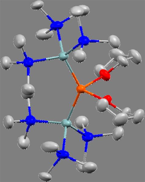 Molecular Structure Of With Probability Ellipsoids All Hydrogen