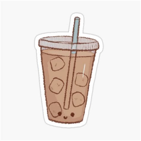 Cute Iced Coffee Sticker For Sale By Zephyr Studio Redbubble