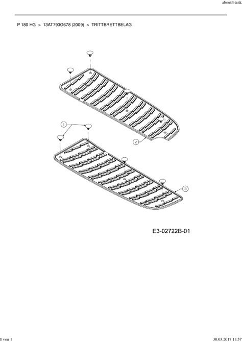 Ersatzteile Von MTD Rasentraktor P 180 HG Aus Der Zeichnung Trittbret