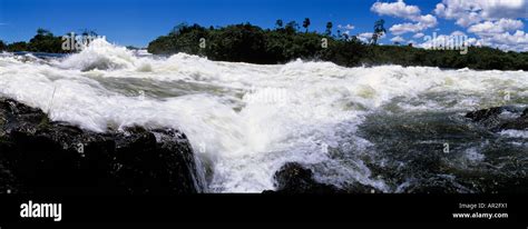 Africa Uganda Jinja Nile River Flows Over Rapids At Bujagali Falls Near