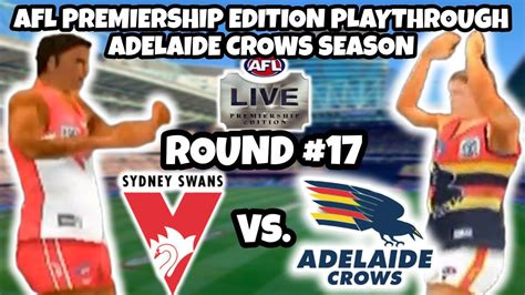 SYDNEY SWANS VS ADELAIDE CROWS ROUND 17 AFL PREMIERSHIP EDITION PS2