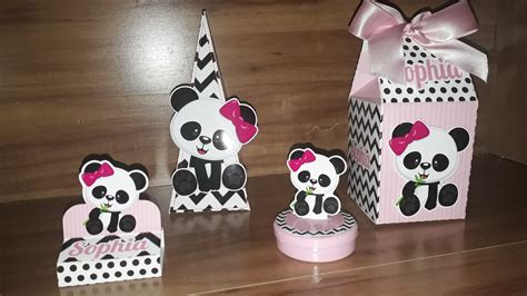 Kit Personalizados Panda Rosa Elo Produtos Especiais